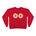 Nipple Graphic Crewneck Sweatshirt – Playful Boob Design, Breast Positivity Pullover