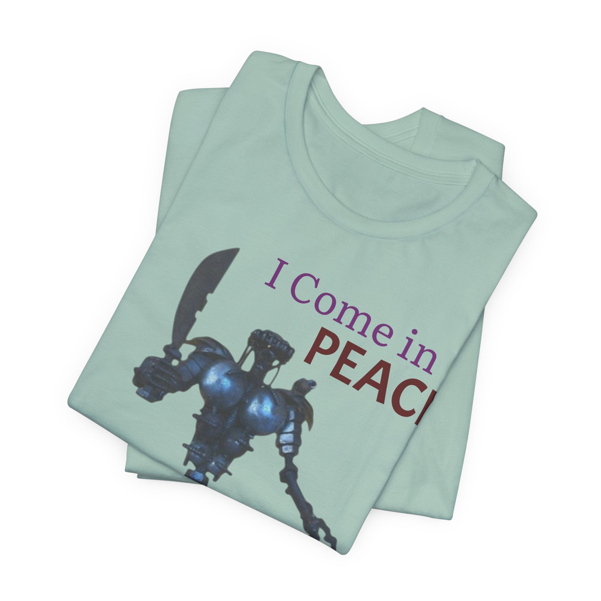 T-Shirt — I Come in Peace Robot Graphic Tee