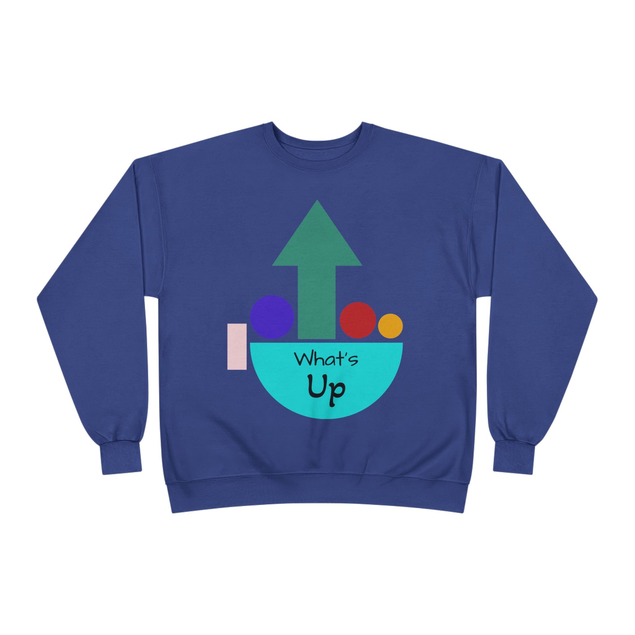 What's Up Arrow Crewneck Sweatshirt — Playful Graphic Pullover