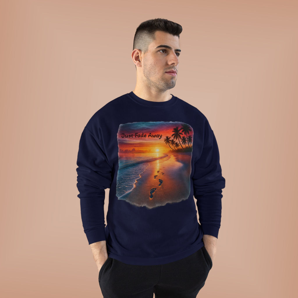Crewneck Sweatshirt — Sunset Beach "Footprints" Graphic