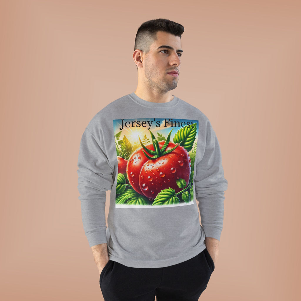Tomato Crewneck Sweatshirt — "Jersey's Finest" Garden Produce Graphic