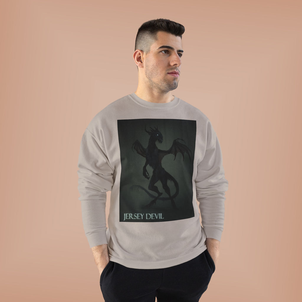 Jersey Devil Crewneck Sweatshirt – Gothic Cryptid Graphic Pullover