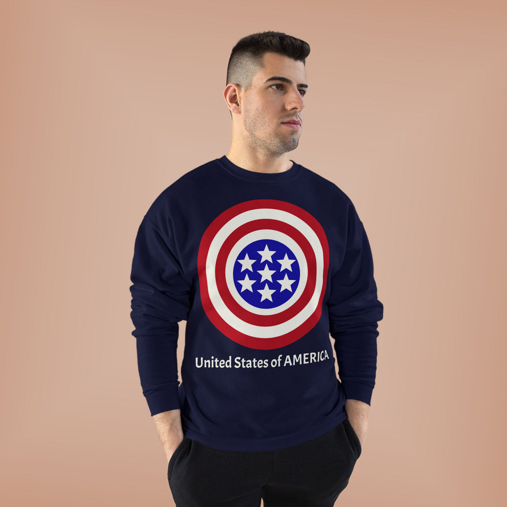 Copy of American Target Crewneck Sweatshirt — "United States of AMERICA" Patriotic Graphic