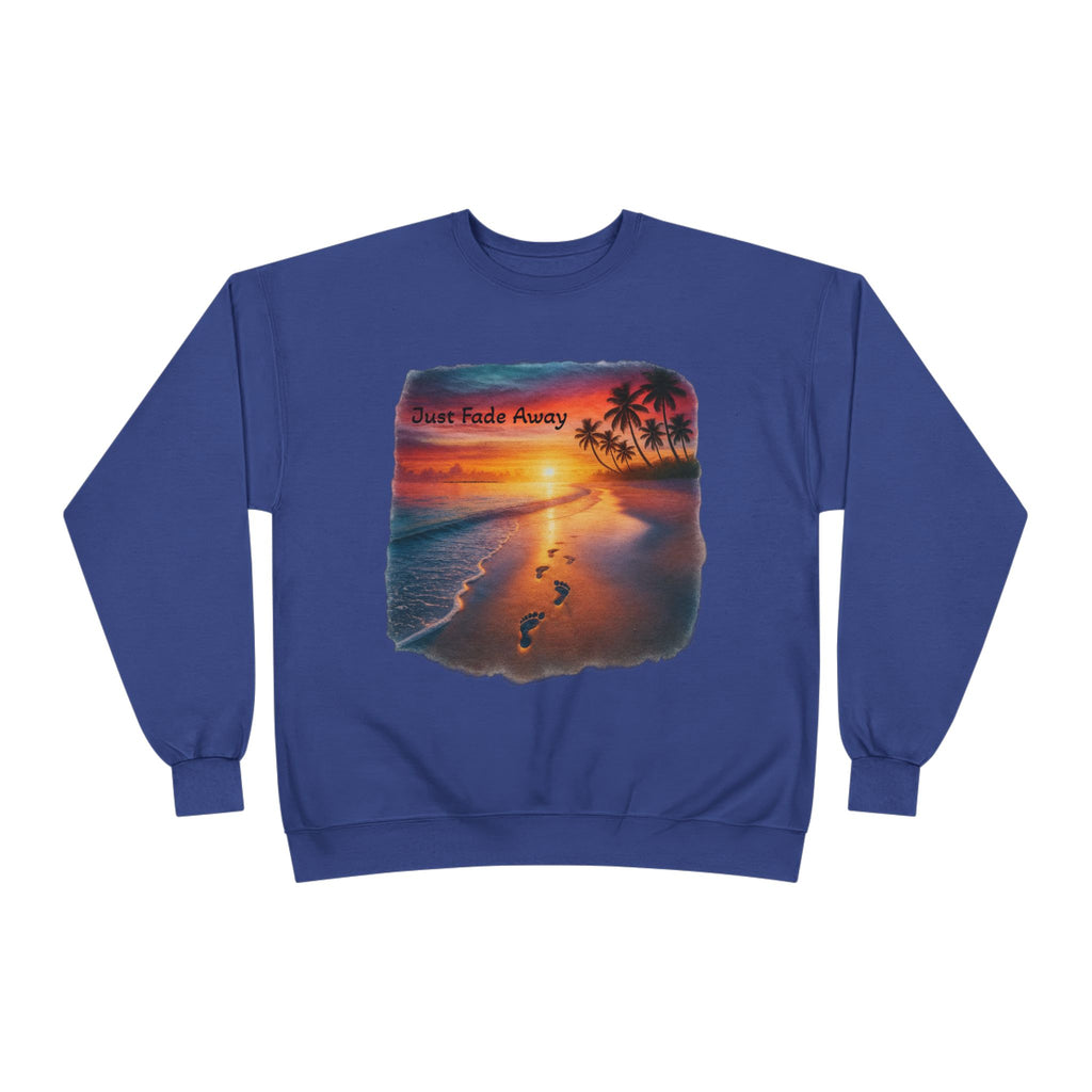 Crewneck Sweatshirt — Sunset Beach "Footprints" Graphic