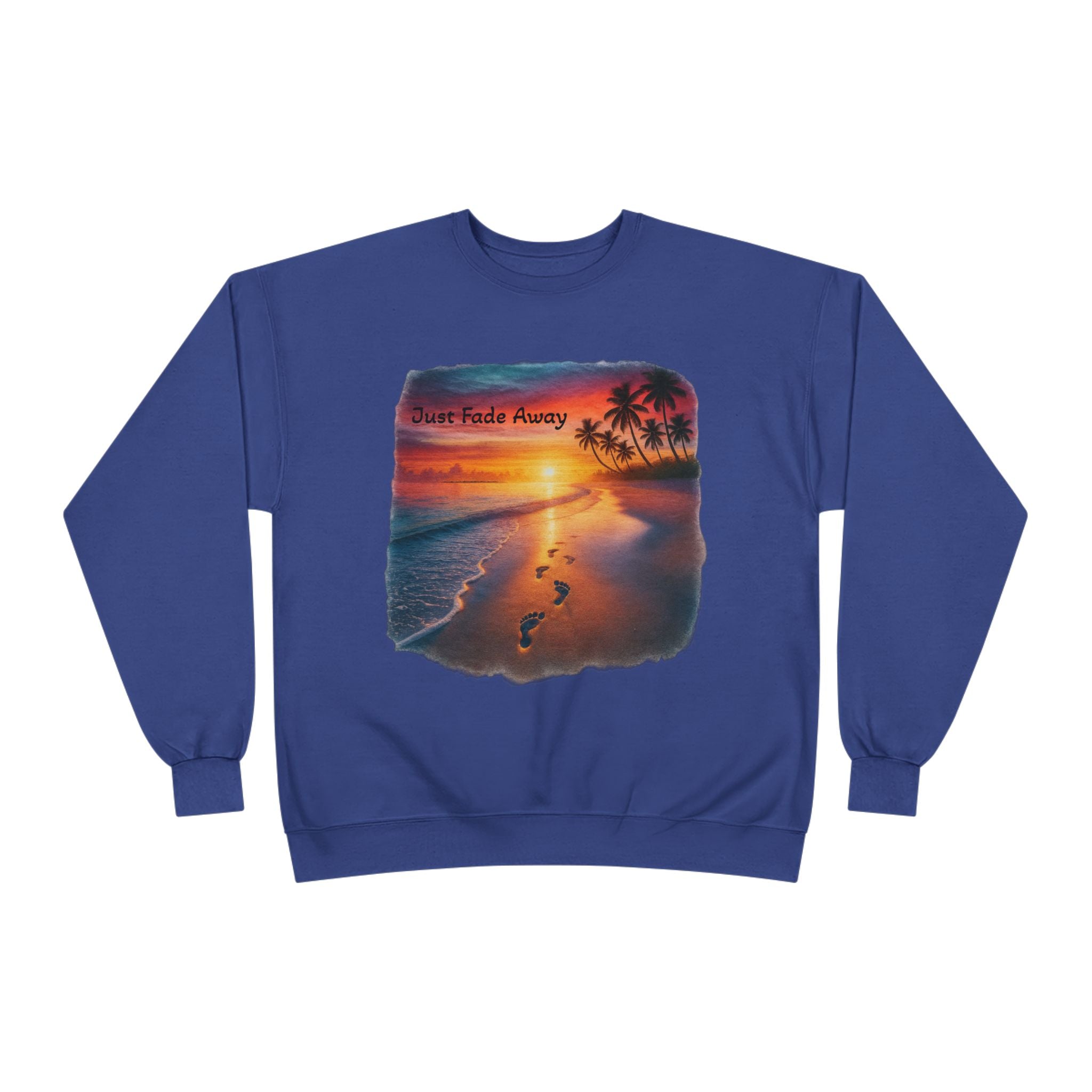 Crewneck Sweatshirt — Sunset Beach "Footprints" Graphic