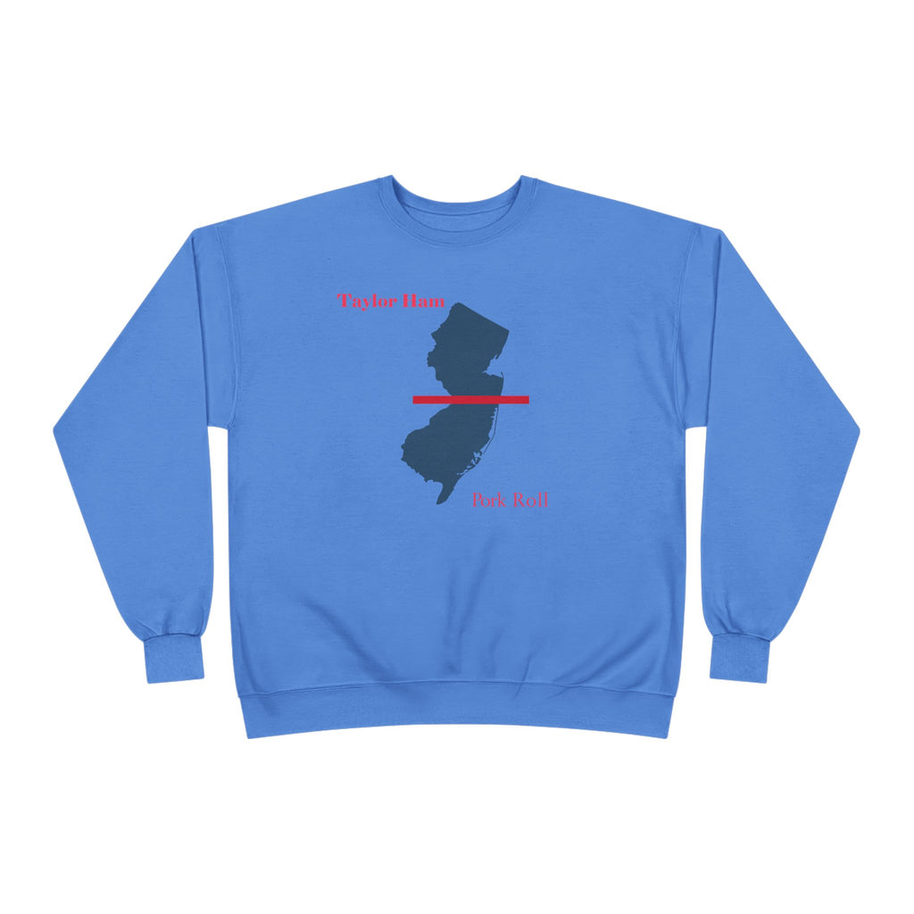 New Jersey State Crewneck Sweatshirt – Taylor Ham / Pork Roll Map Design