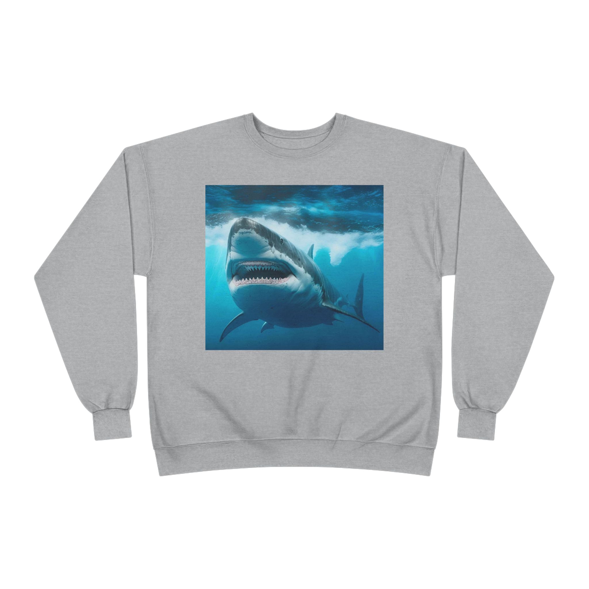 Great White Shark Graphic Sweatshirt — Ocean Predator Crewneck