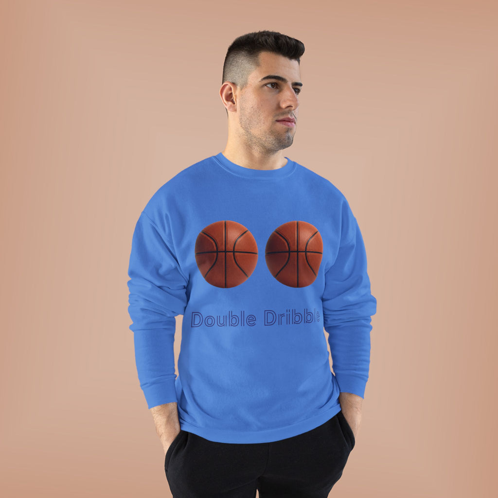 Crewneck Sweatshirt — "Double Dribble" Basketball Graphic