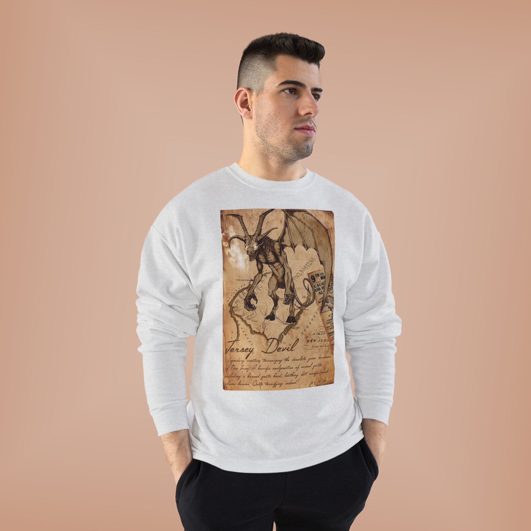 Vintage Demon Sketch Crewneck Sweatshirt