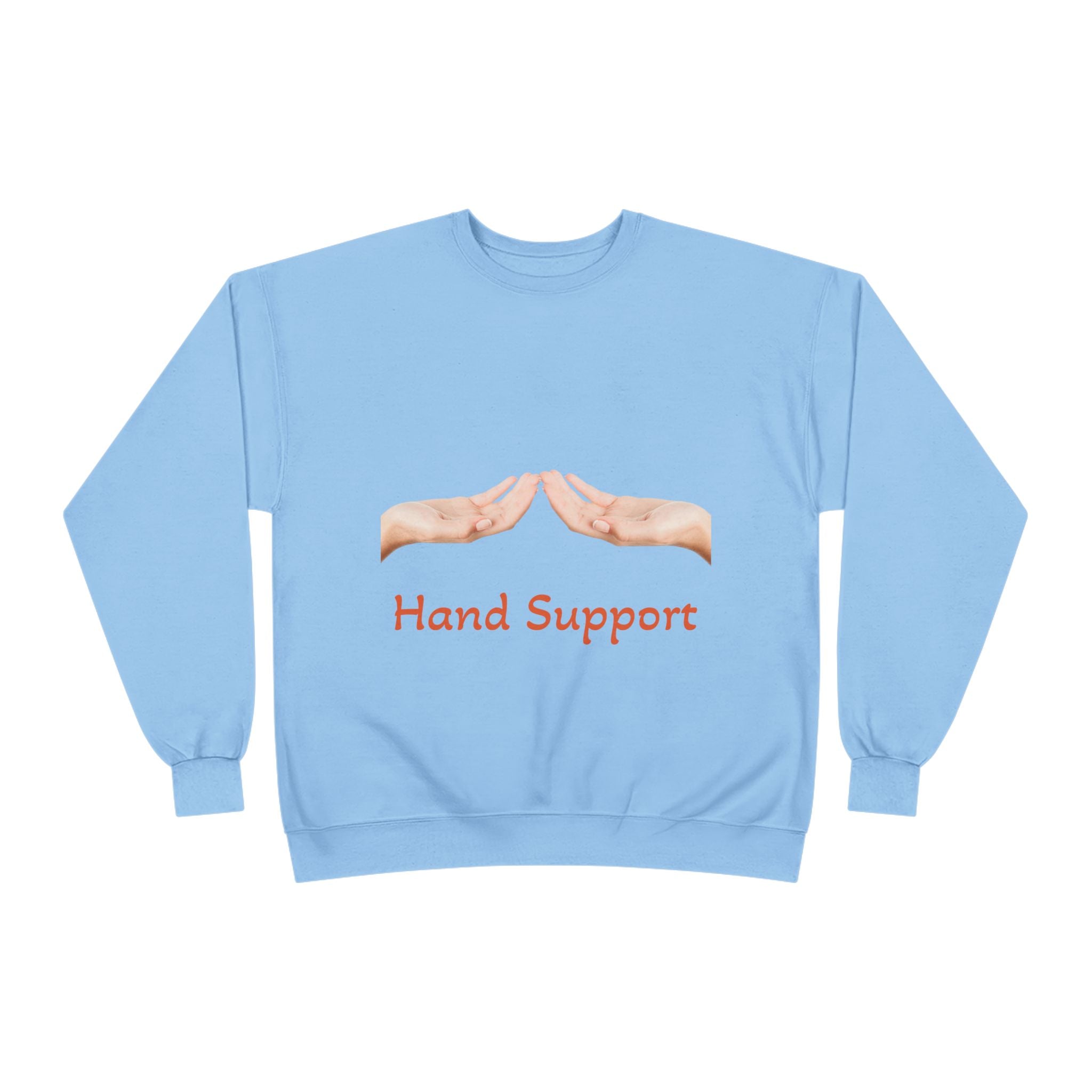 Hand Support Crewneck Sweatshirt — Comfort & Care Graphic