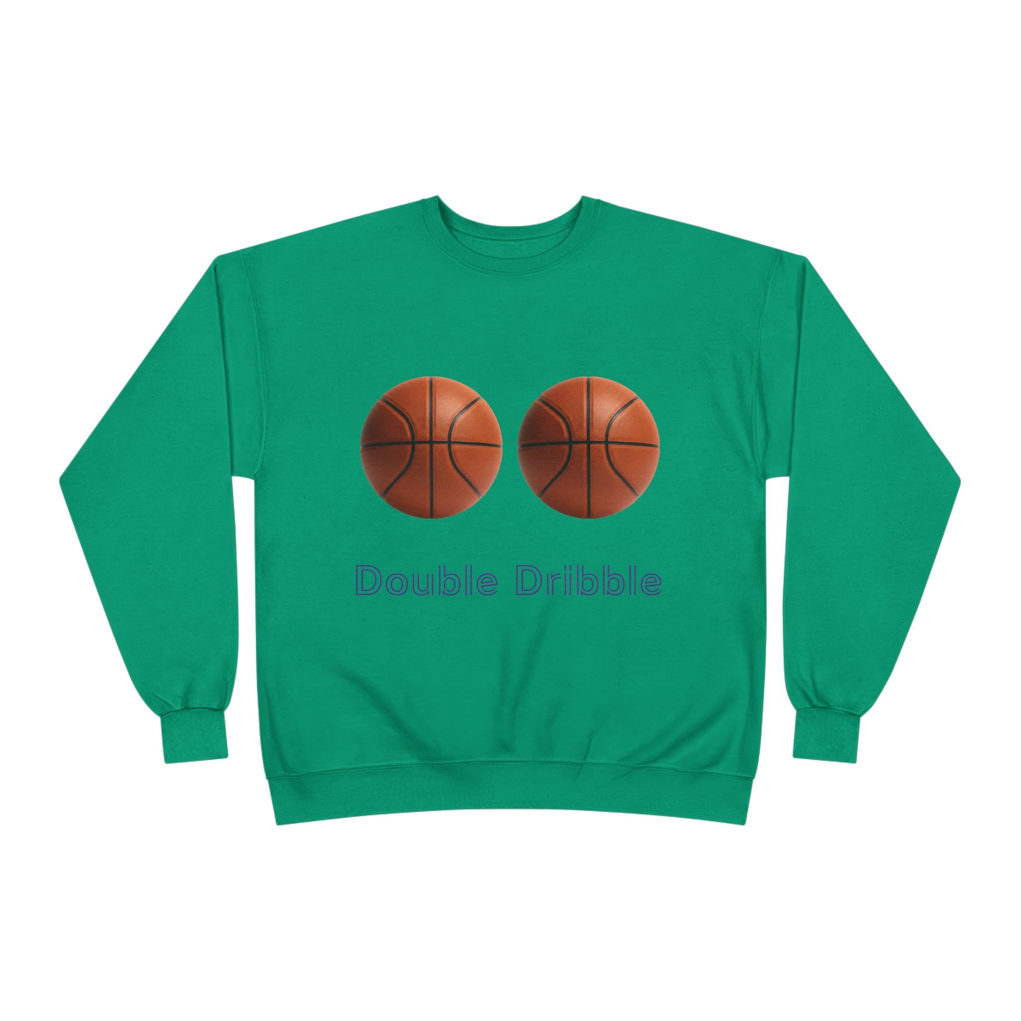 Crewneck Sweatshirt — "Double Dribble" Basketball Graphic