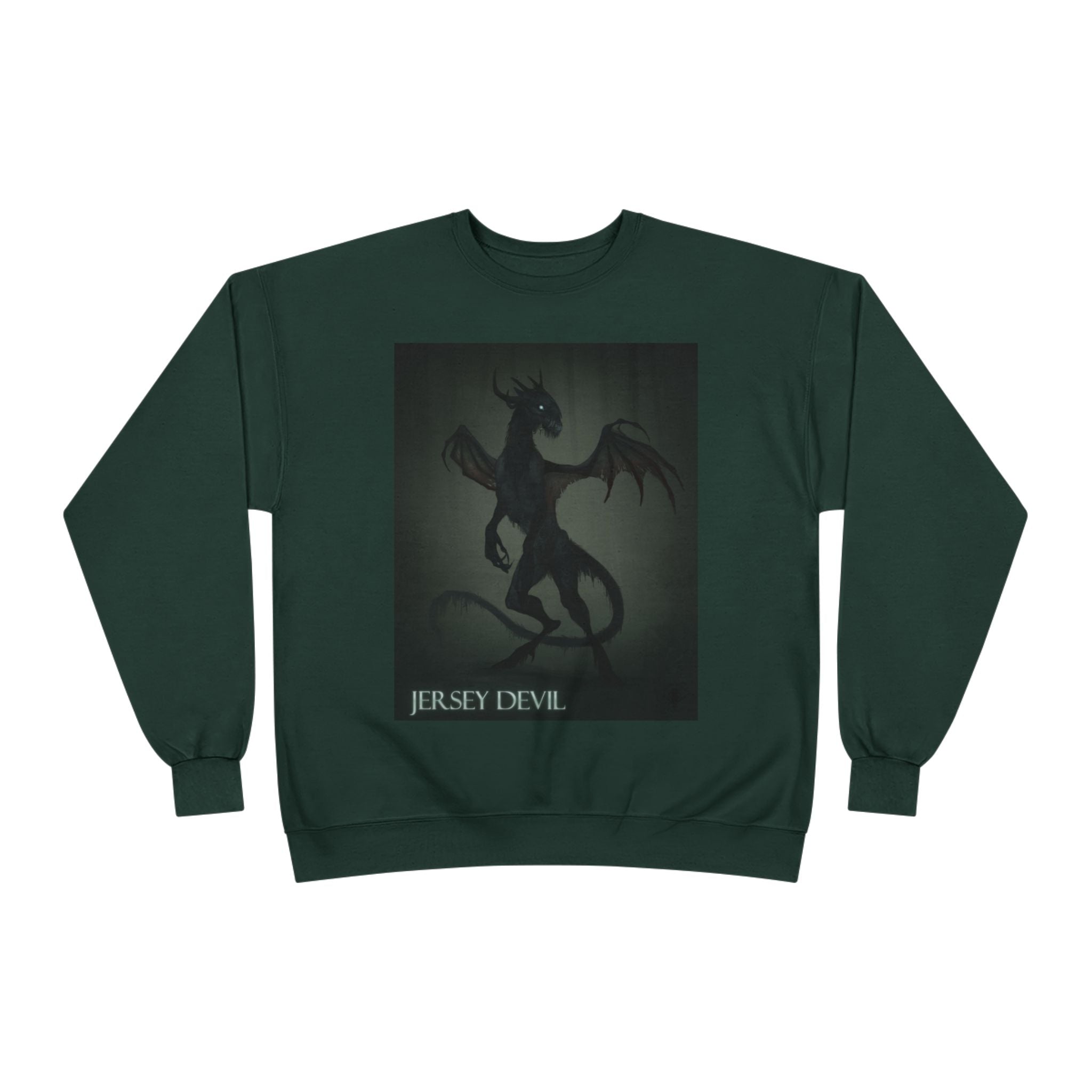 Jersey Devil Crewneck Sweatshirt – Gothic Cryptid Graphic Pullover