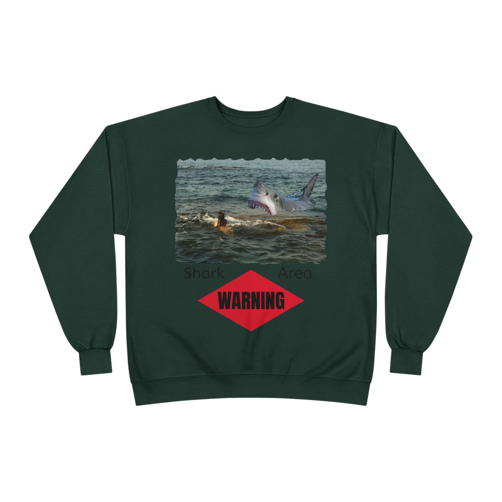 Shark Attack Warning Crewneck Sweatshirt