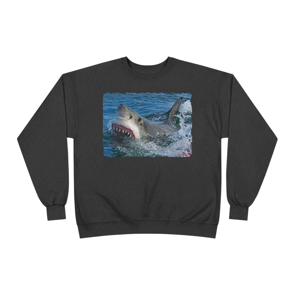 Great White Shark Crewneck Sweatshirt — Ocean Predator Graphic Sweatshirt