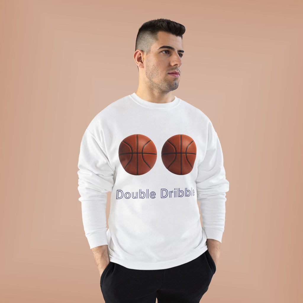 Crewneck Sweatshirt — "Double Dribble" Basketball Graphic