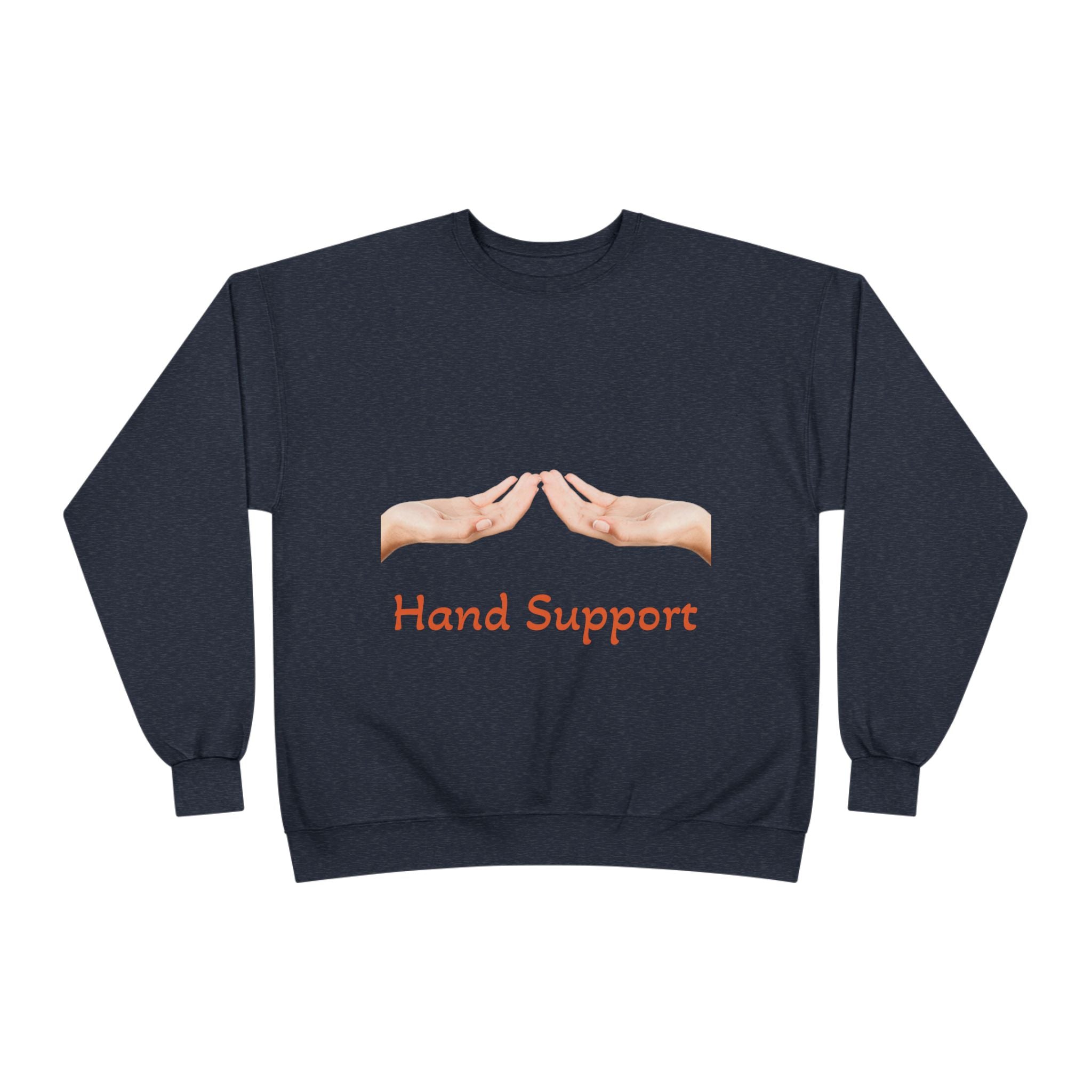 Hand Support Crewneck Sweatshirt — Comfort & Care Graphic