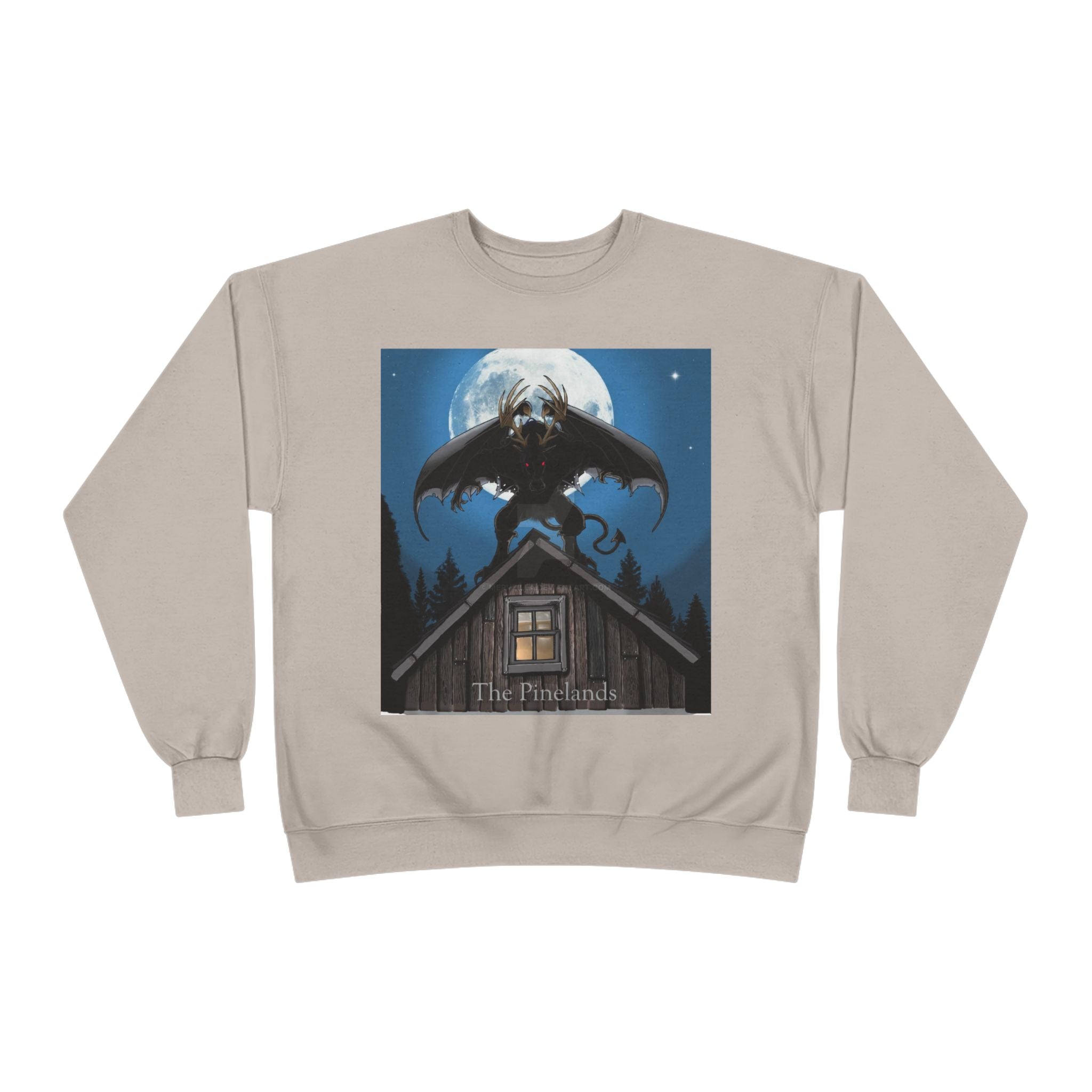 Werewolf Moon Crewneck Sweatshirt — Night Forest Horror Graphic