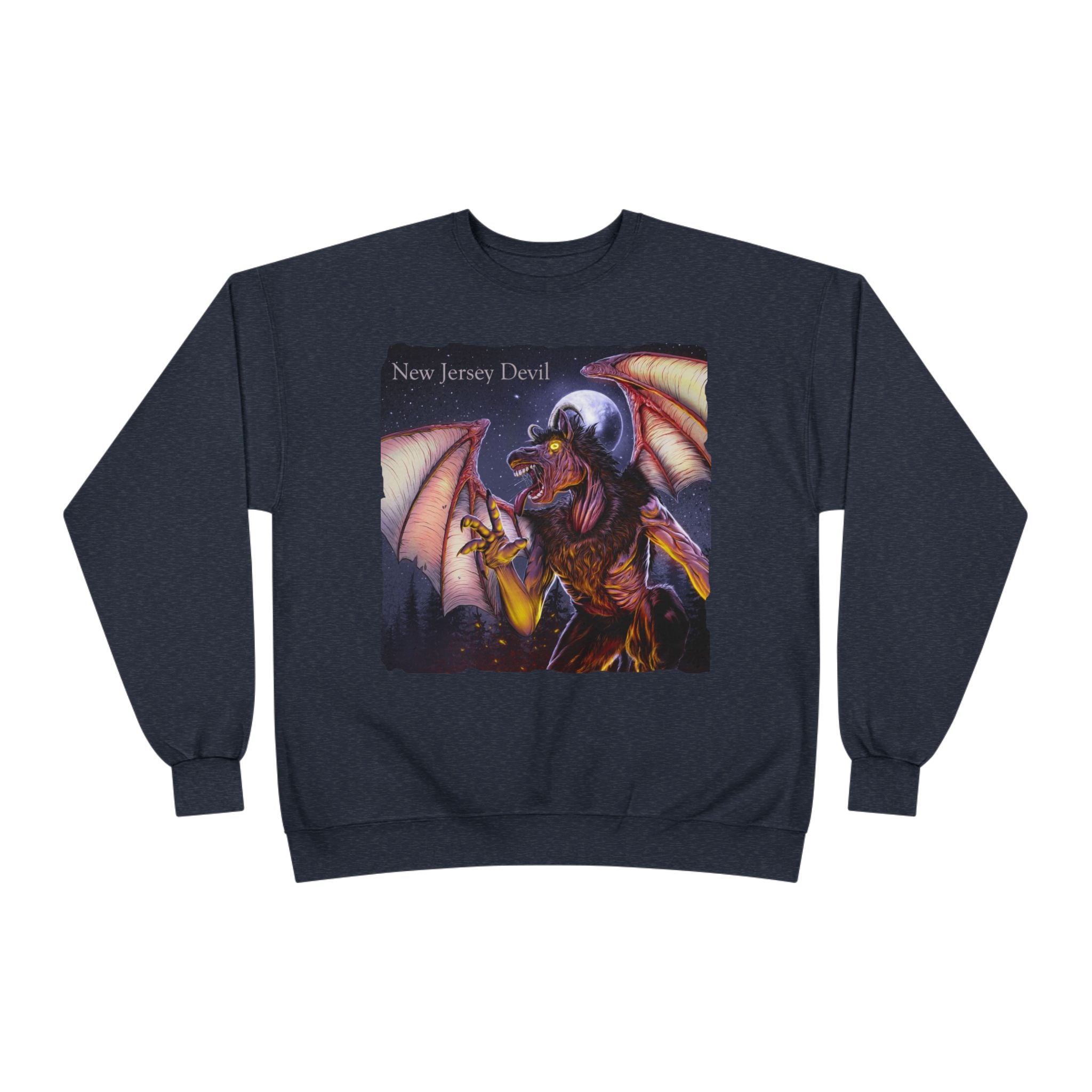 Dragon Graphic Sweatshirt — "New Jersey Dad" Fantasy Winged Creature Crewneck
