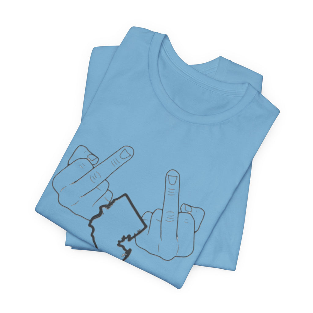 T-Shirt - 'We Love You Too' New Jersey Middle Finger Outline Graphic Tee