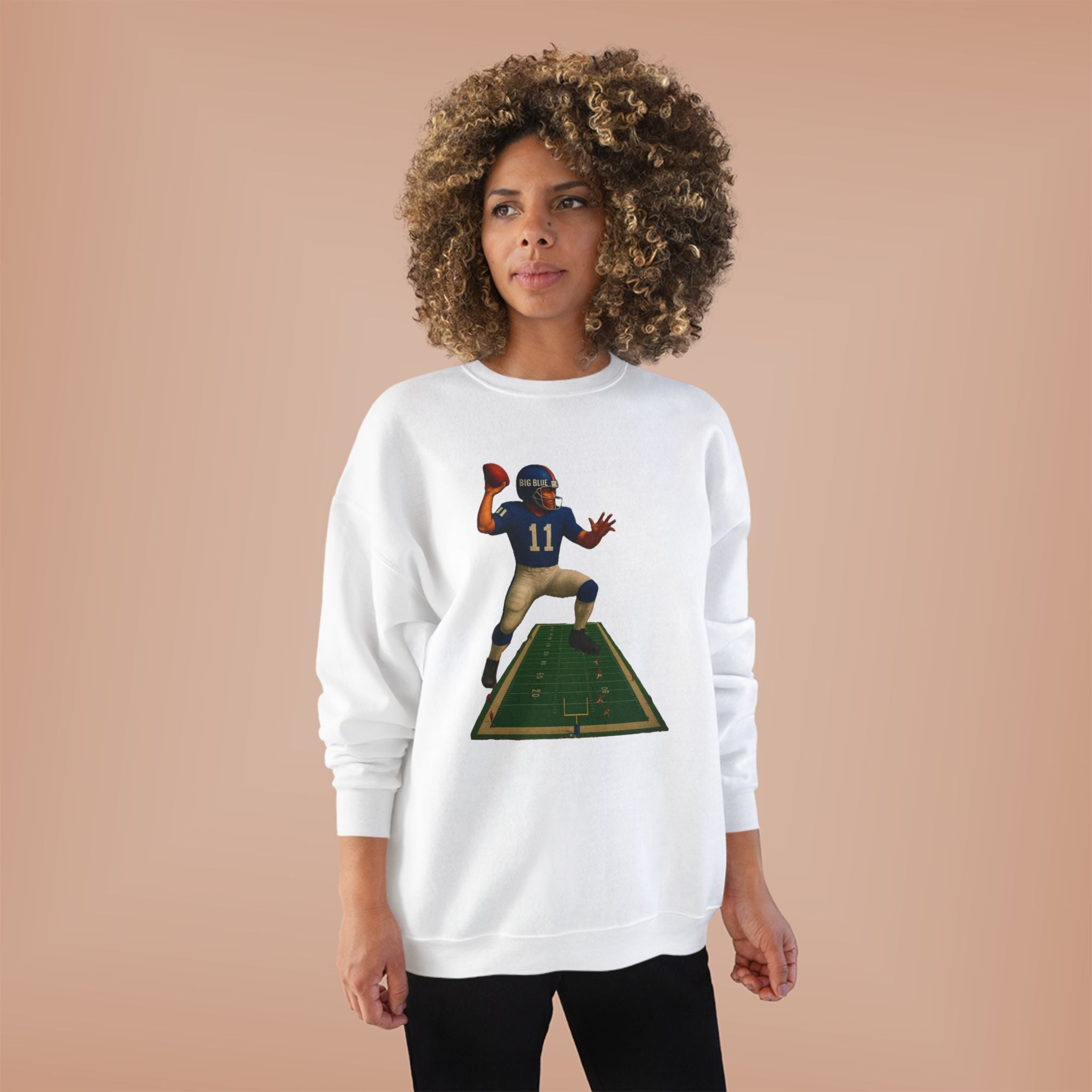 Football Quarterback Graphic Crewneck Sweatshirt