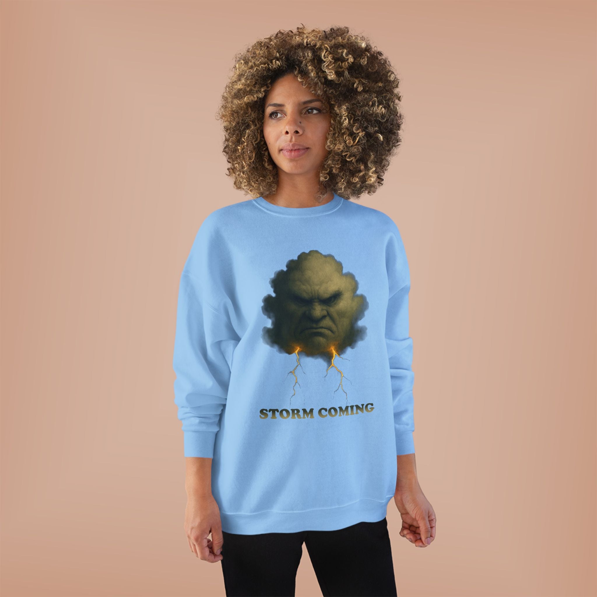 Storm Coming Sweatshirt — Angry Cloud Graphic Crewneck