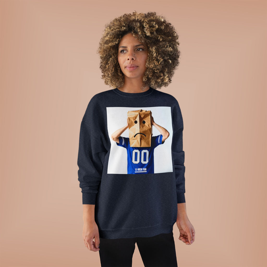 Paper Bag Head Crewneck Sweatshirt — Playful Sadness Graphic Sweater