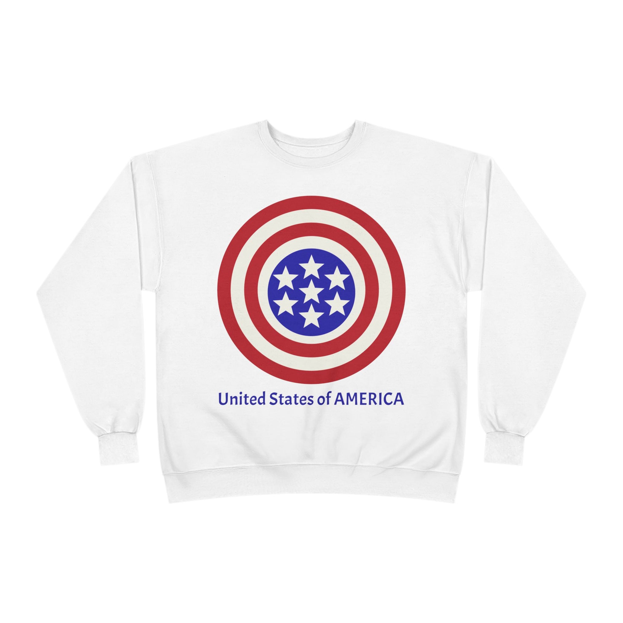 American Target Crewneck Sweatshirt — "United States of AMERICA" Patriotic Graphic