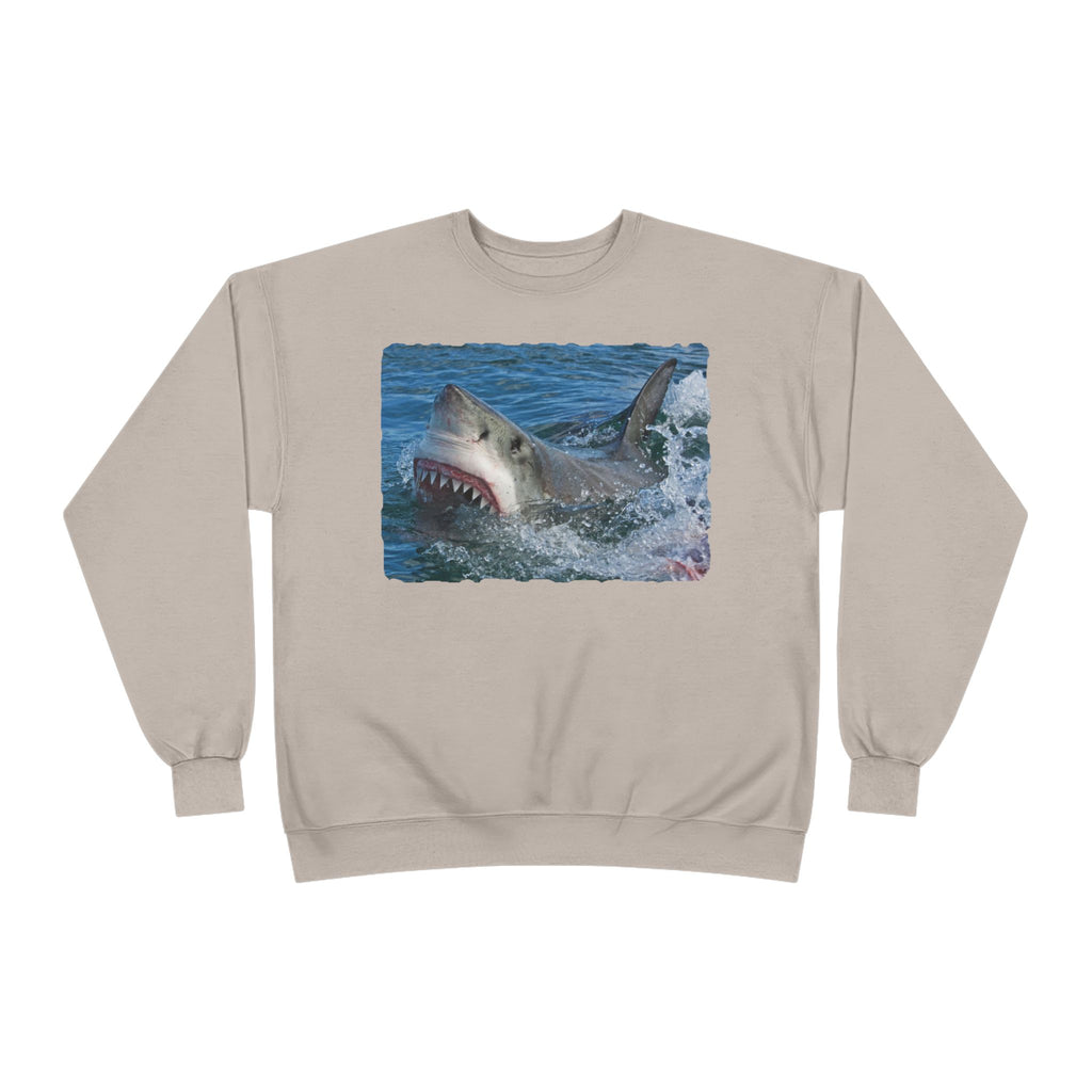 Great White Shark Crewneck Sweatshirt — Ocean Predator Graphic Sweatshirt