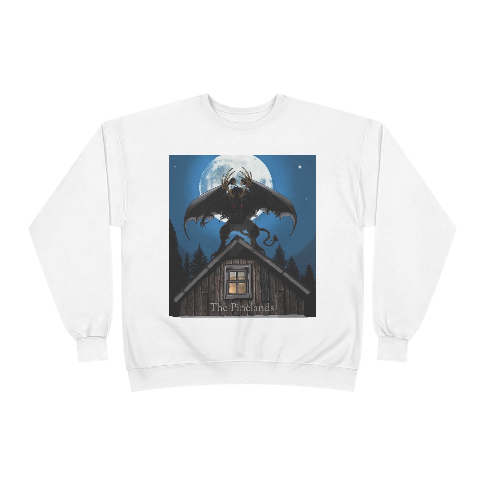 Werewolf Moon Crewneck Sweatshirt — Night Forest Horror Graphic