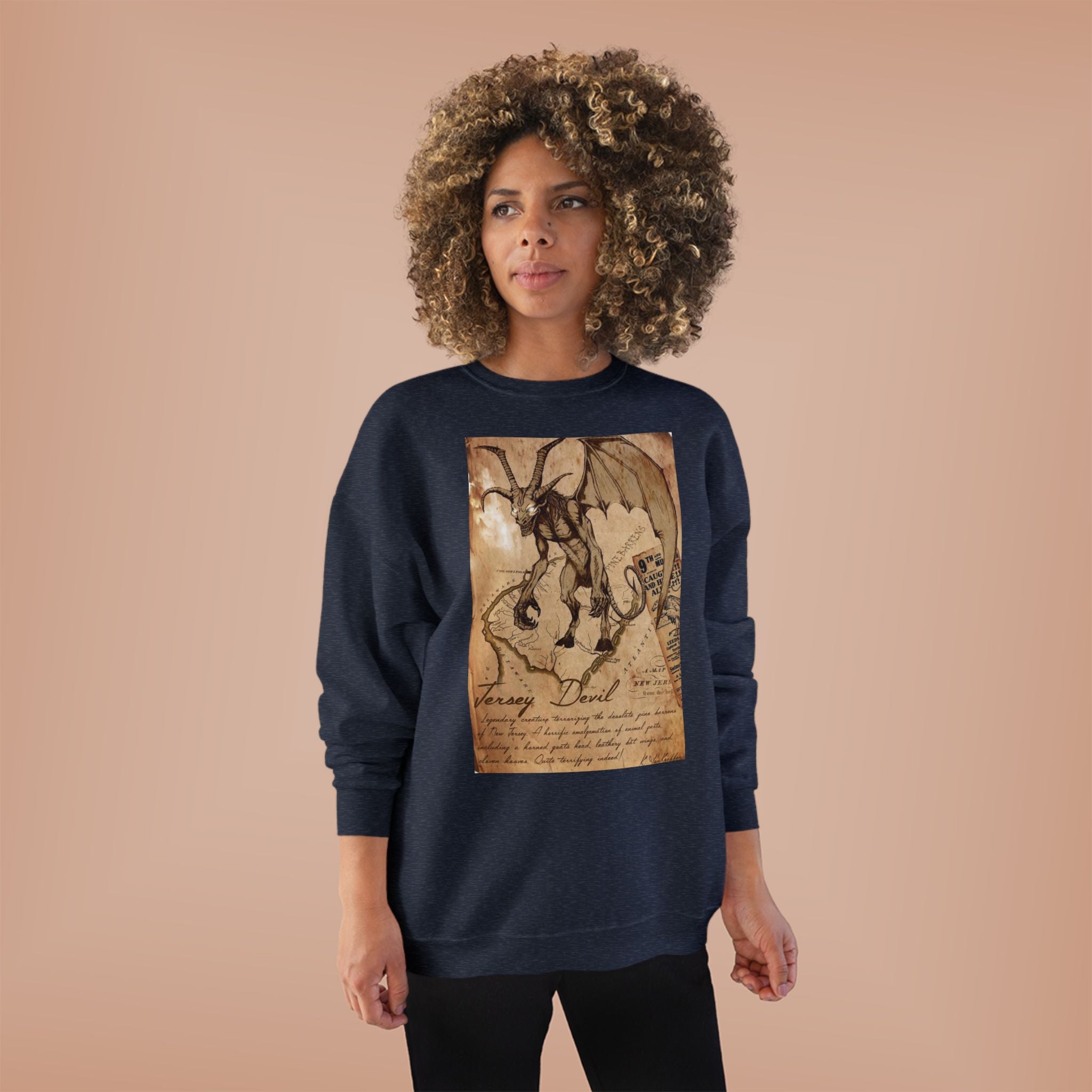 Vintage Demon Sketch Crewneck Sweatshirt