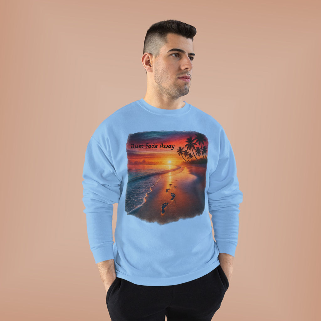 Crewneck Sweatshirt — Sunset Beach "Footprints" Graphic