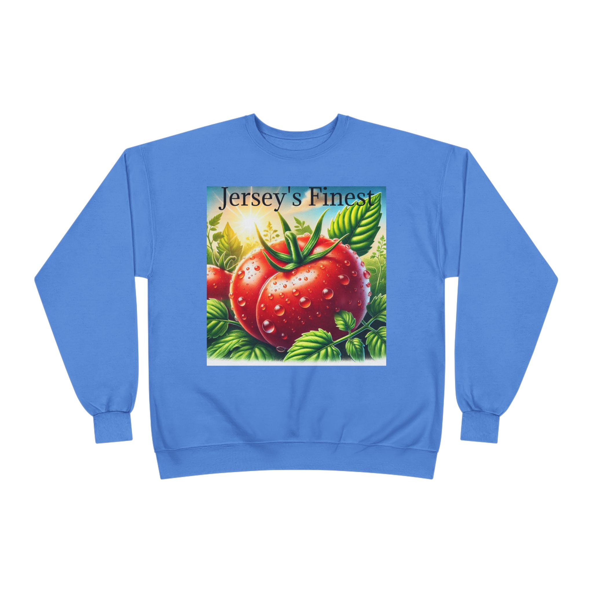 Tomato Crewneck Sweatshirt — "Jersey's Finest" Garden Produce Graphic