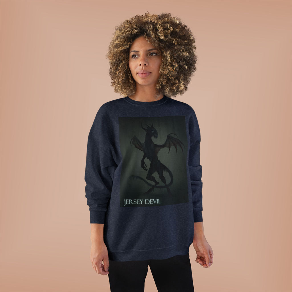 Jersey Devil Crewneck Sweatshirt – Gothic Cryptid Graphic Pullover