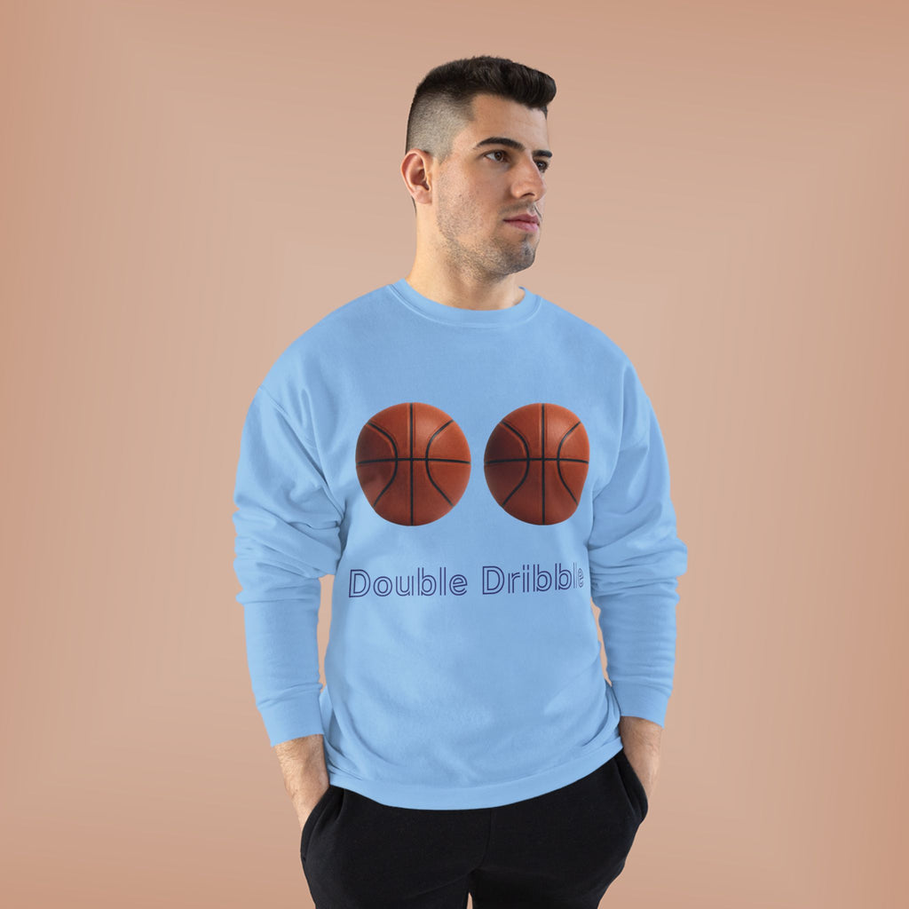 Crewneck Sweatshirt — "Double Dribble" Basketball Graphic
