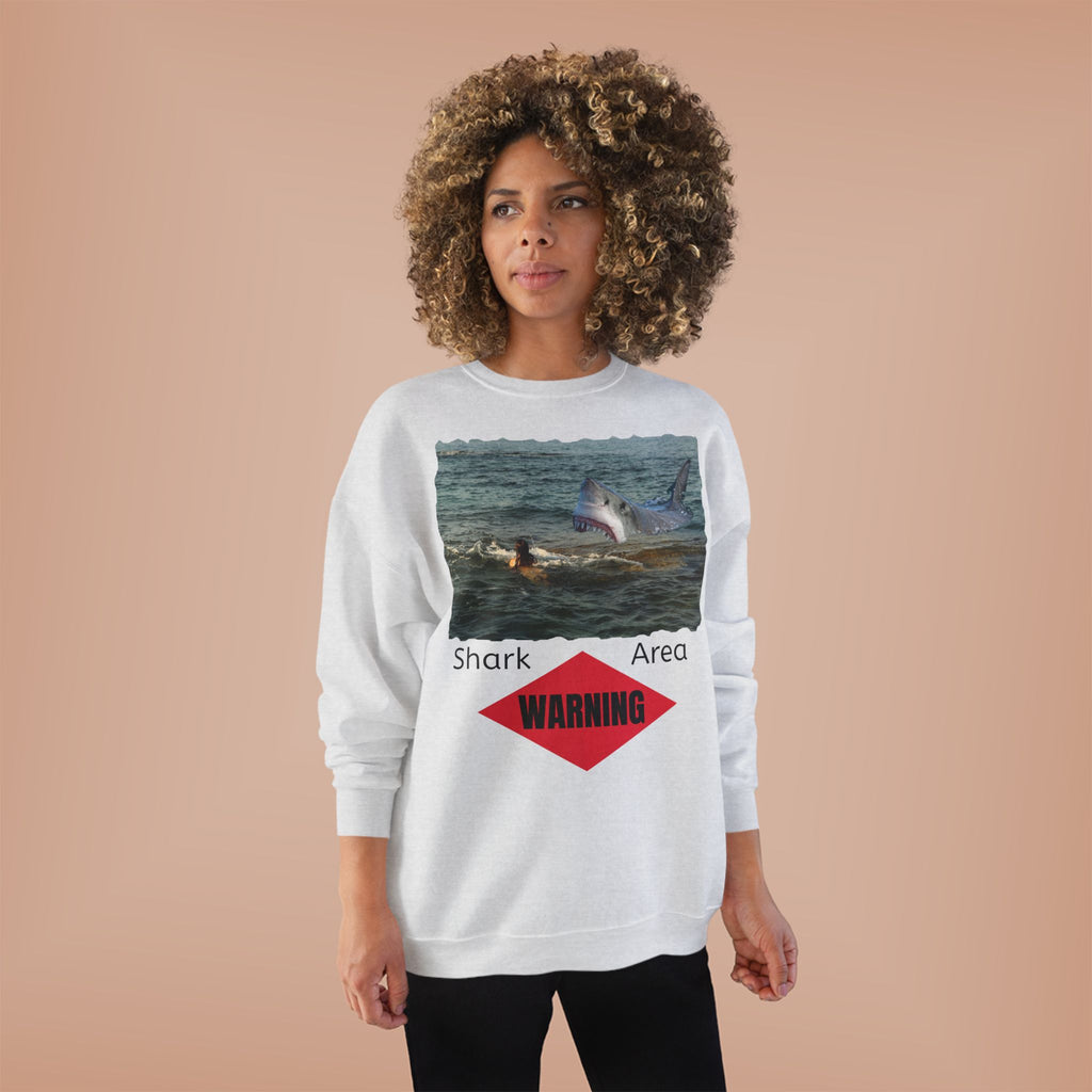 Shark Attack Warning Crewneck Sweatshirt