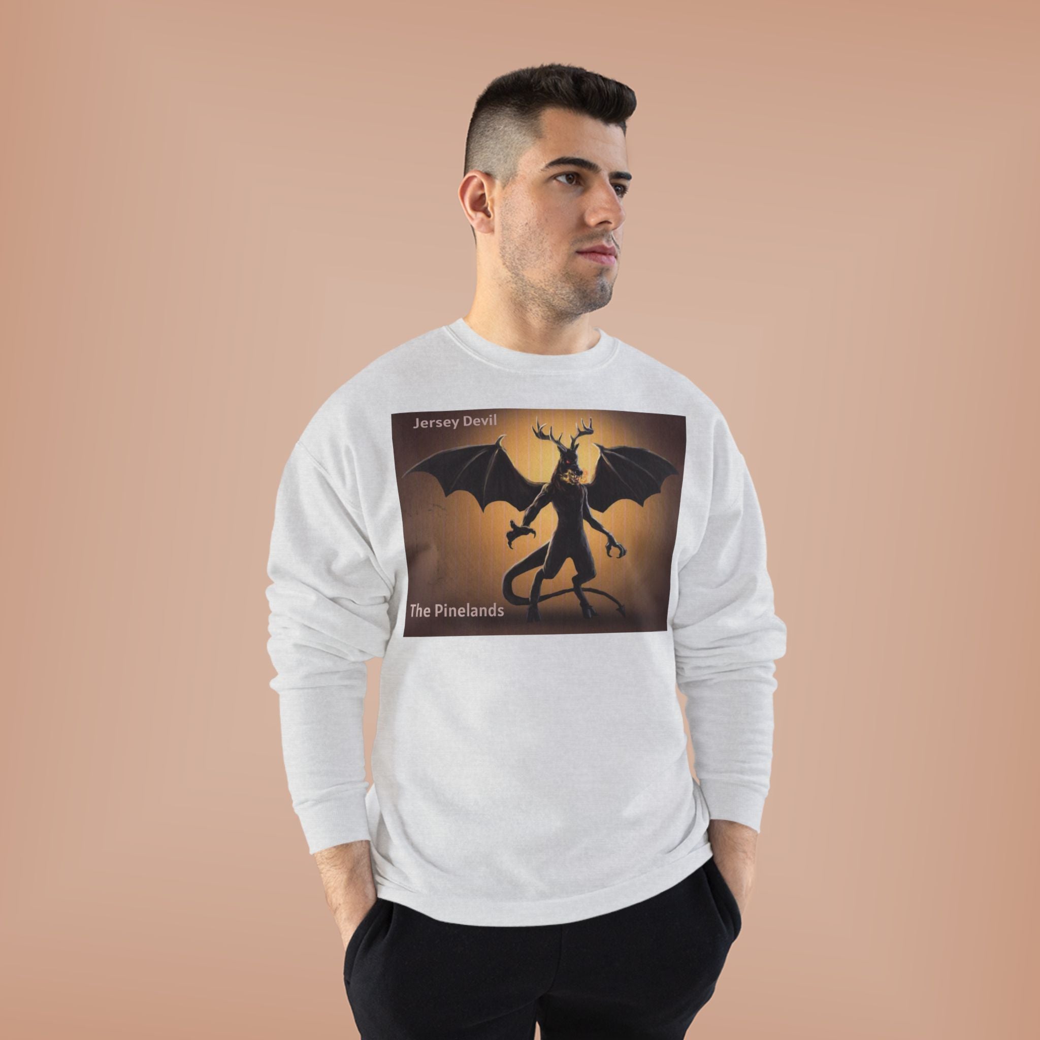 Devil Dragon Crewneck Sweatshirt – "The Firelands" Gothic Fantasy Graphic