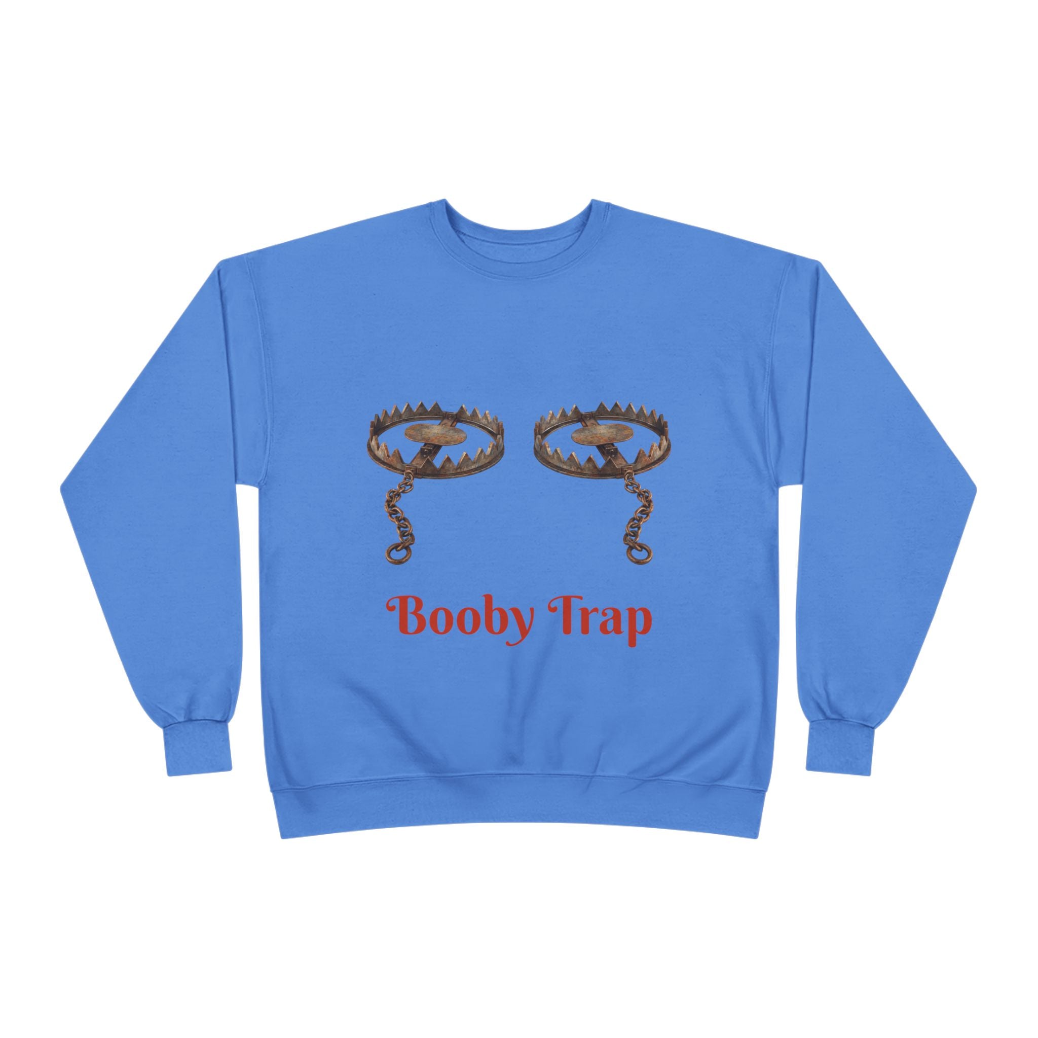Booby Trap Sweatshirt — Funny Vintage Trap Illustration Humor Pullover