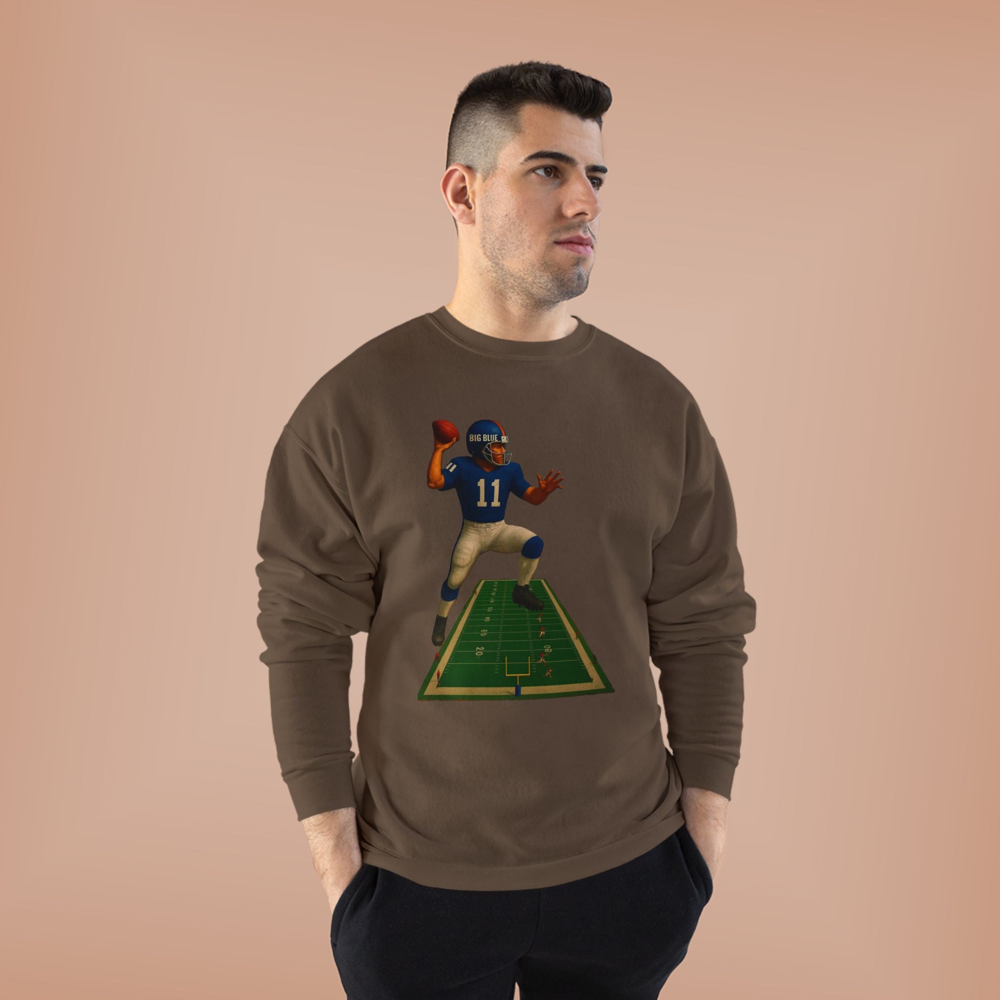 Football Quarterback Graphic Crewneck Sweatshirt