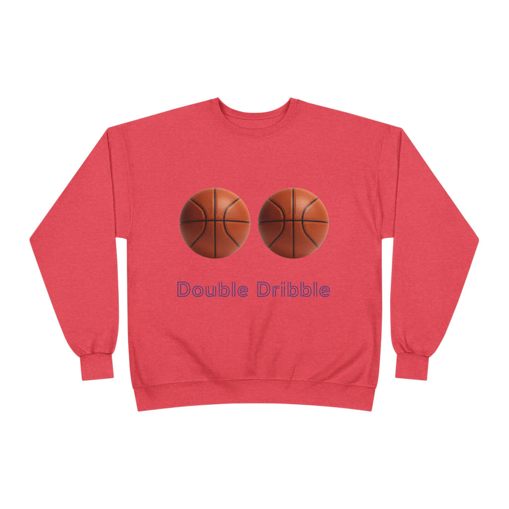 Crewneck Sweatshirt — "Double Dribble" Basketball Graphic