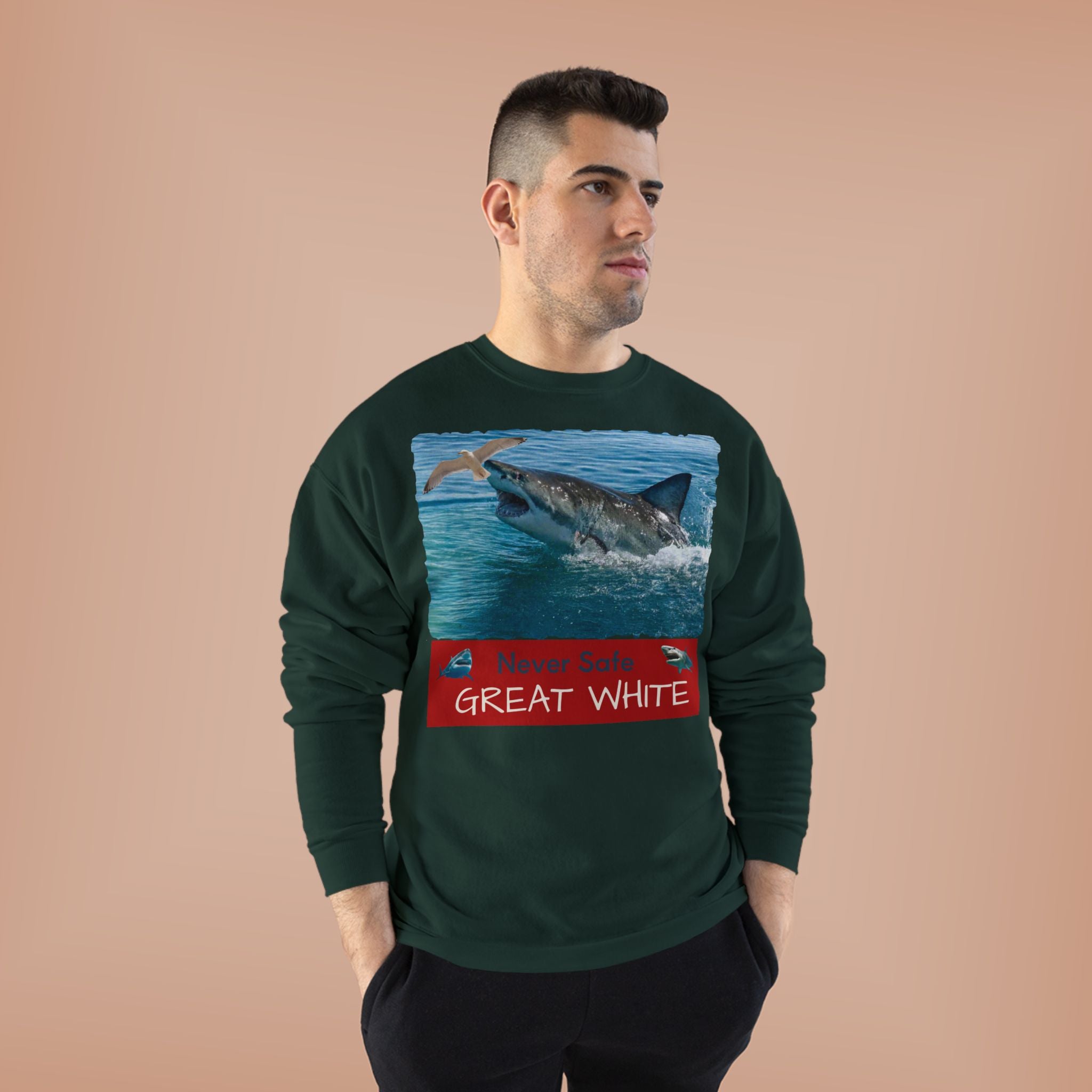 Great White Shark Crewneck Sweatshirt