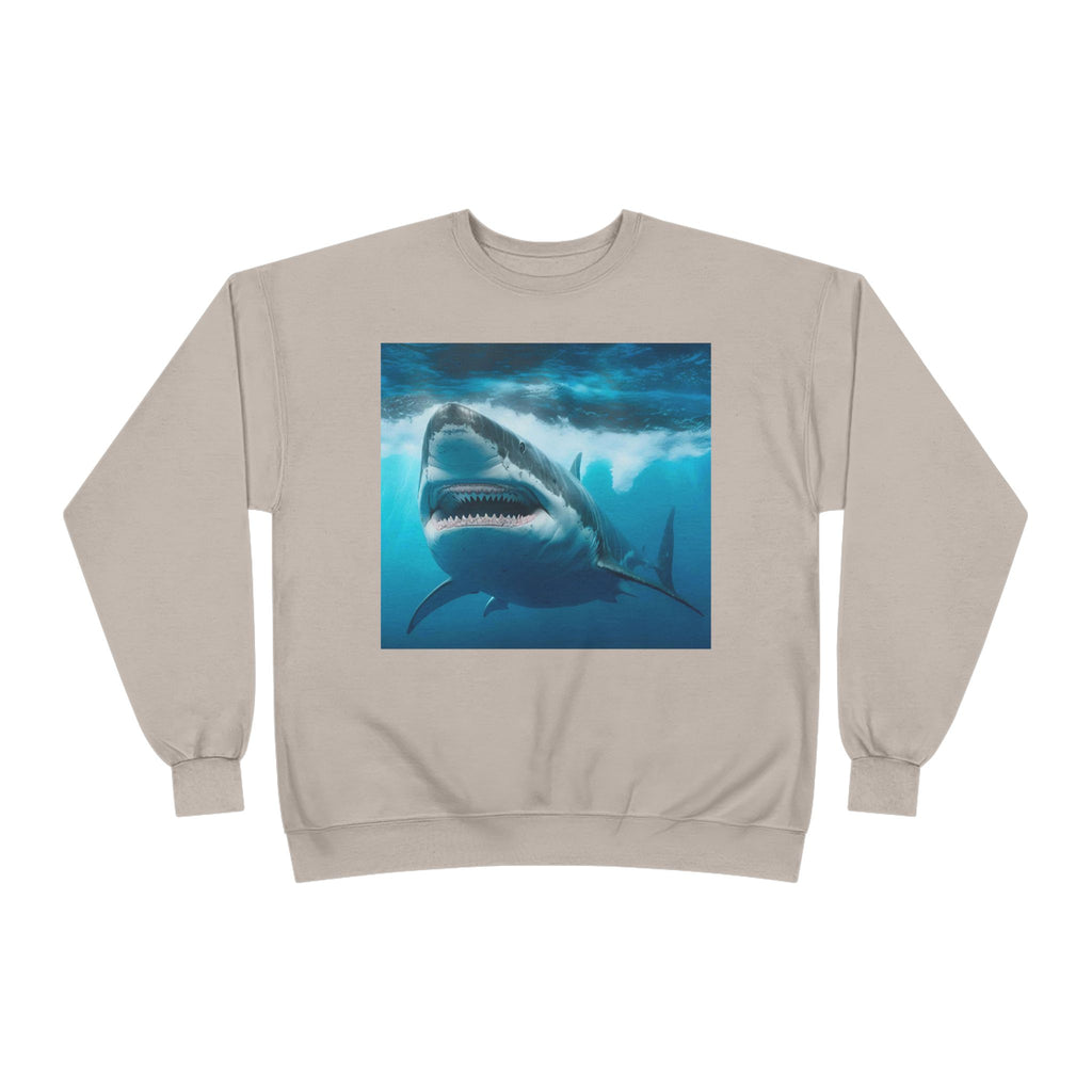 Great White Shark Graphic Sweatshirt — Ocean Predator Crewneck