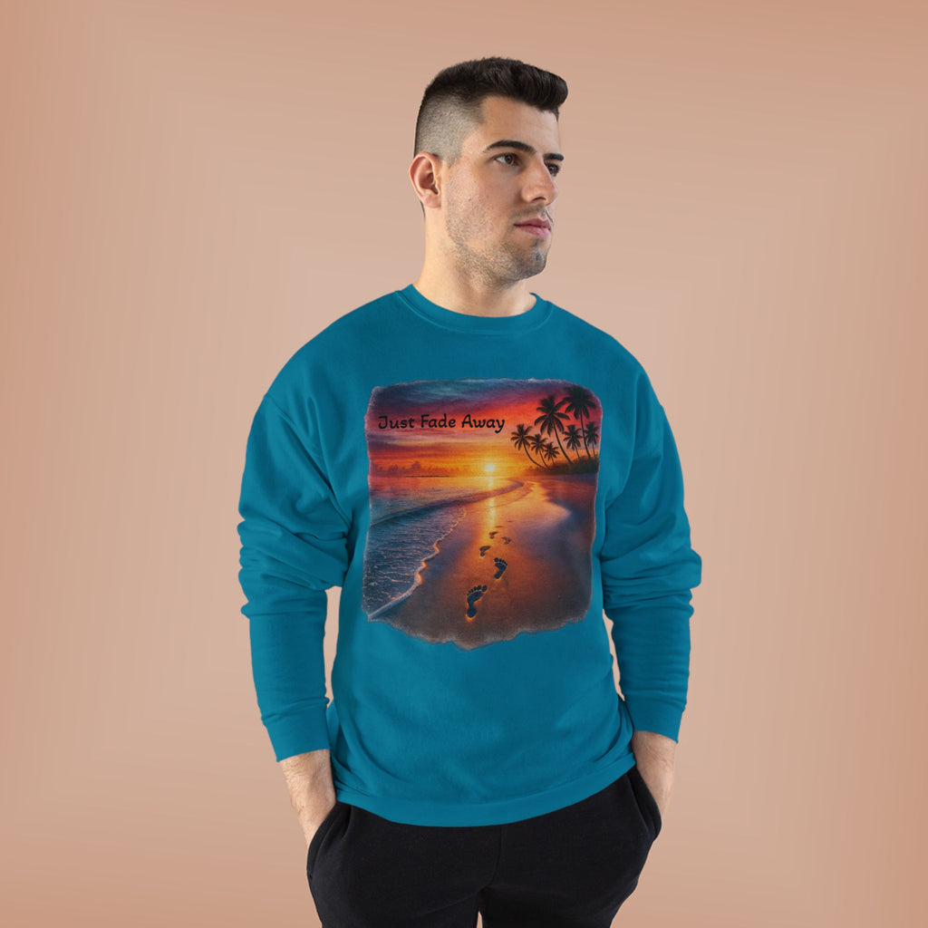 Crewneck Sweatshirt — Sunset Beach "Footprints" Graphic