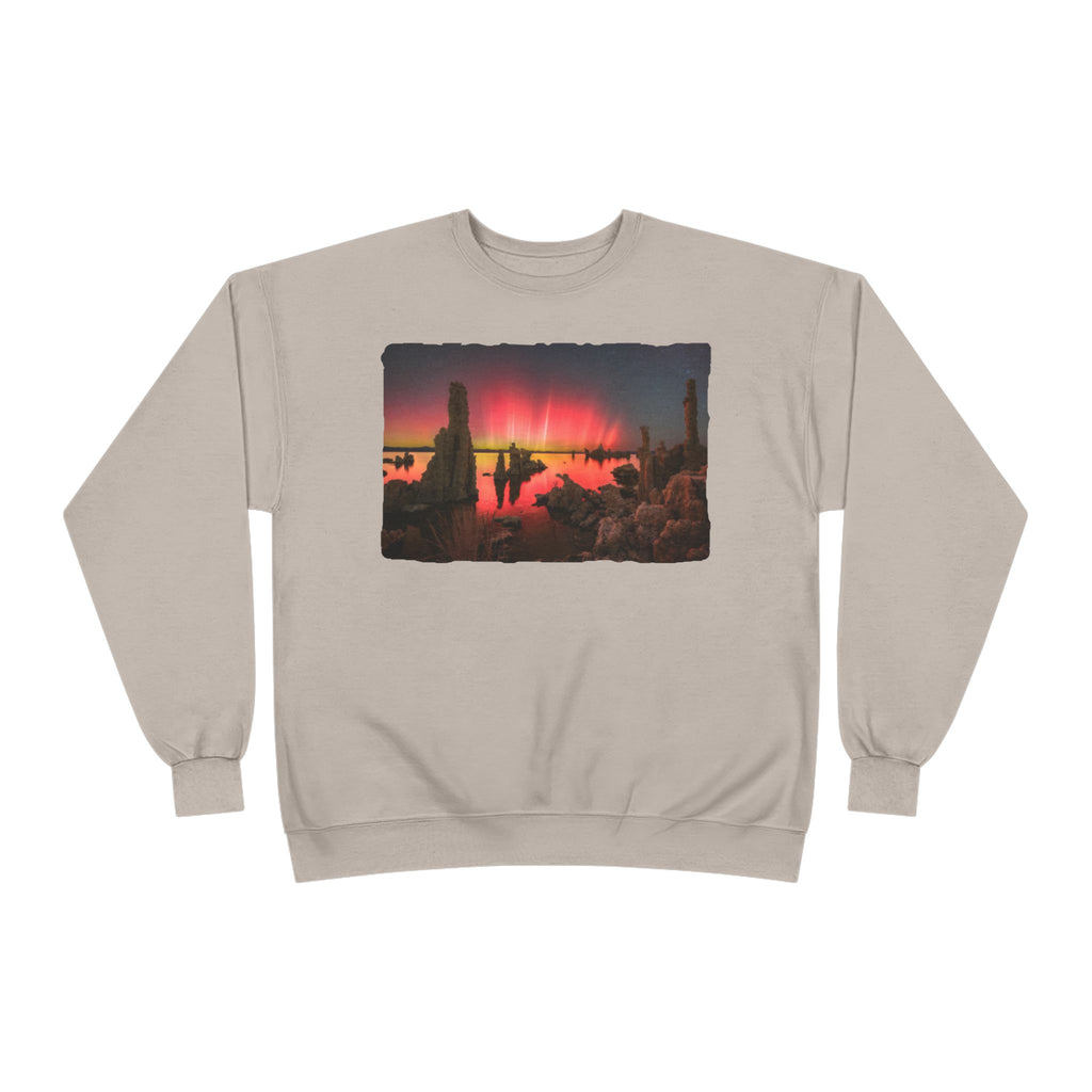 Crewneck Sweatshirt — Neon Desert Nightscape Graphic