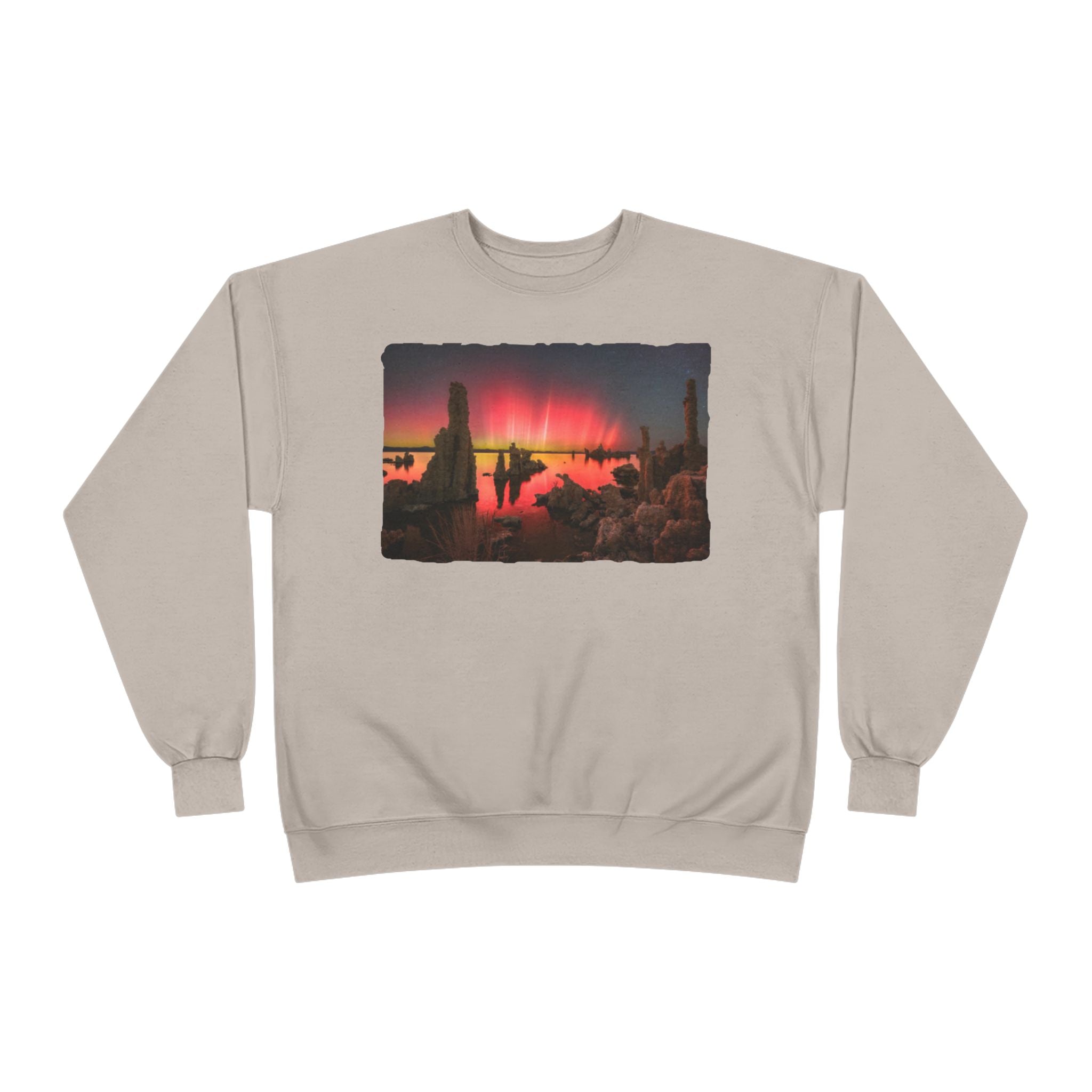 Crewneck Sweatshirt — Neon Desert Nightscape Graphic