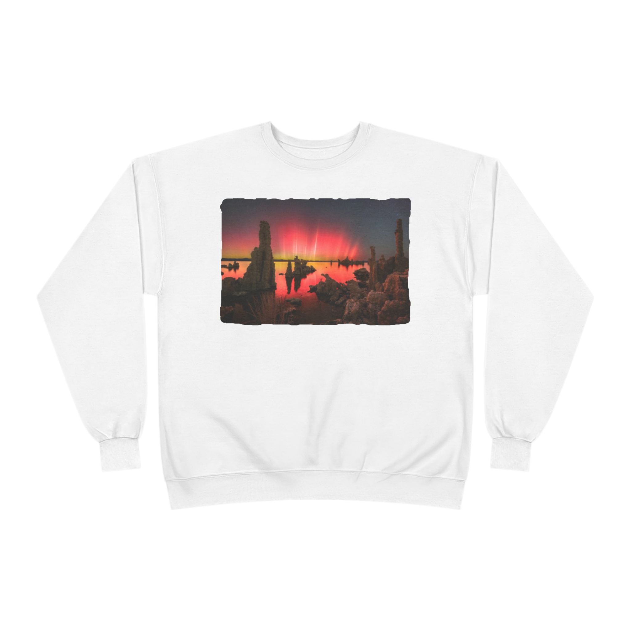 Crewneck Sweatshirt — Neon Desert Nightscape Graphic