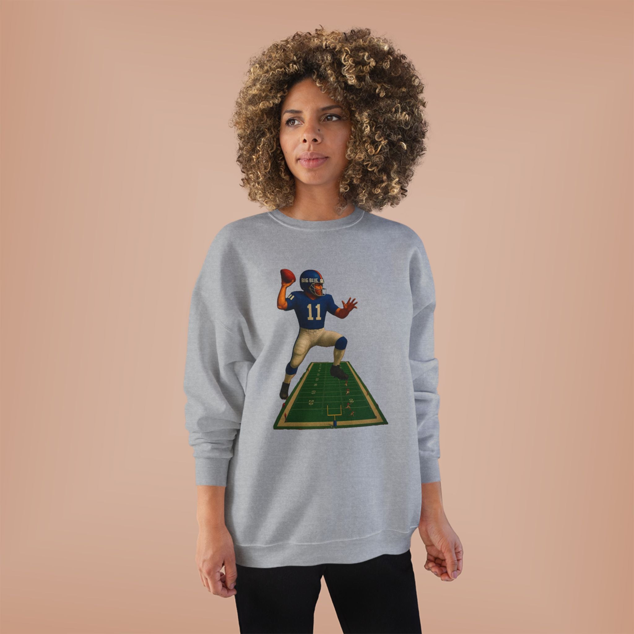 Football Quarterback Graphic Crewneck Sweatshirt