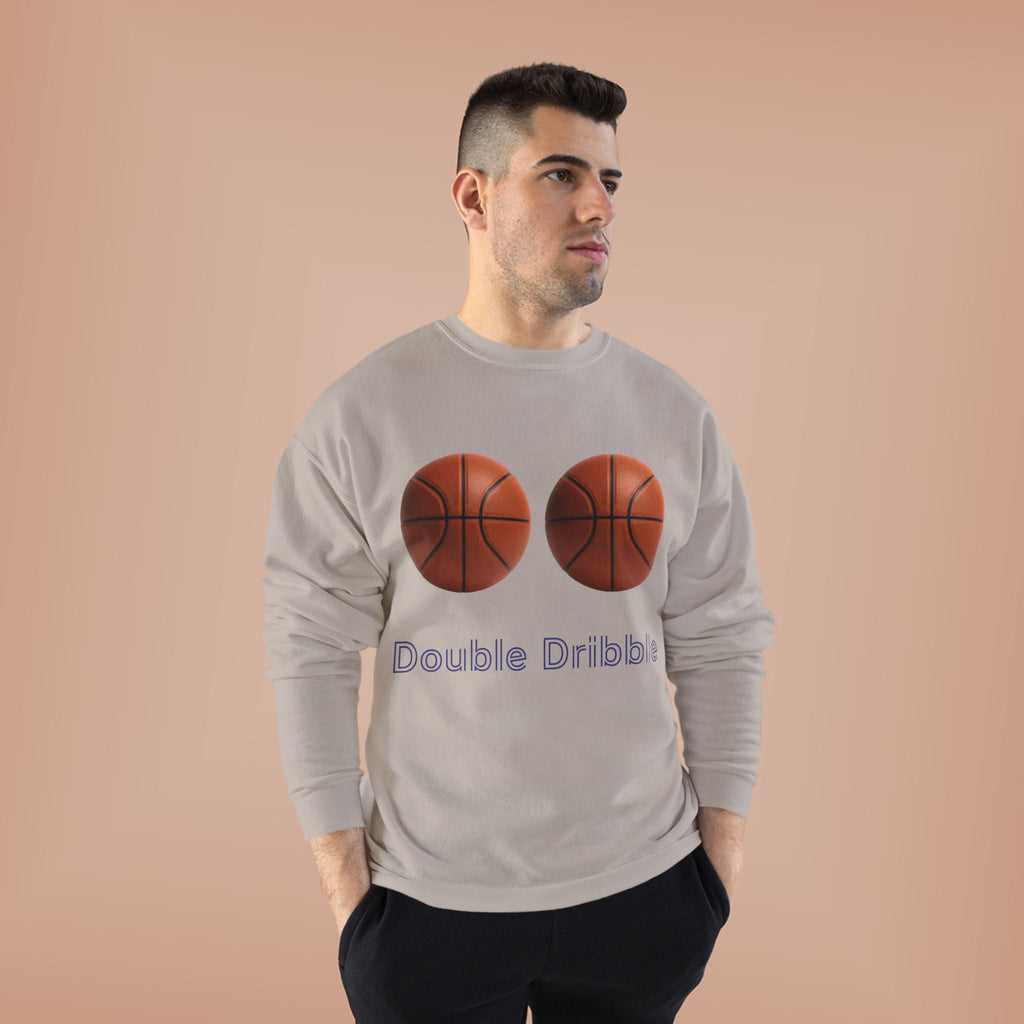 Crewneck Sweatshirt — "Double Dribble" Basketball Graphic