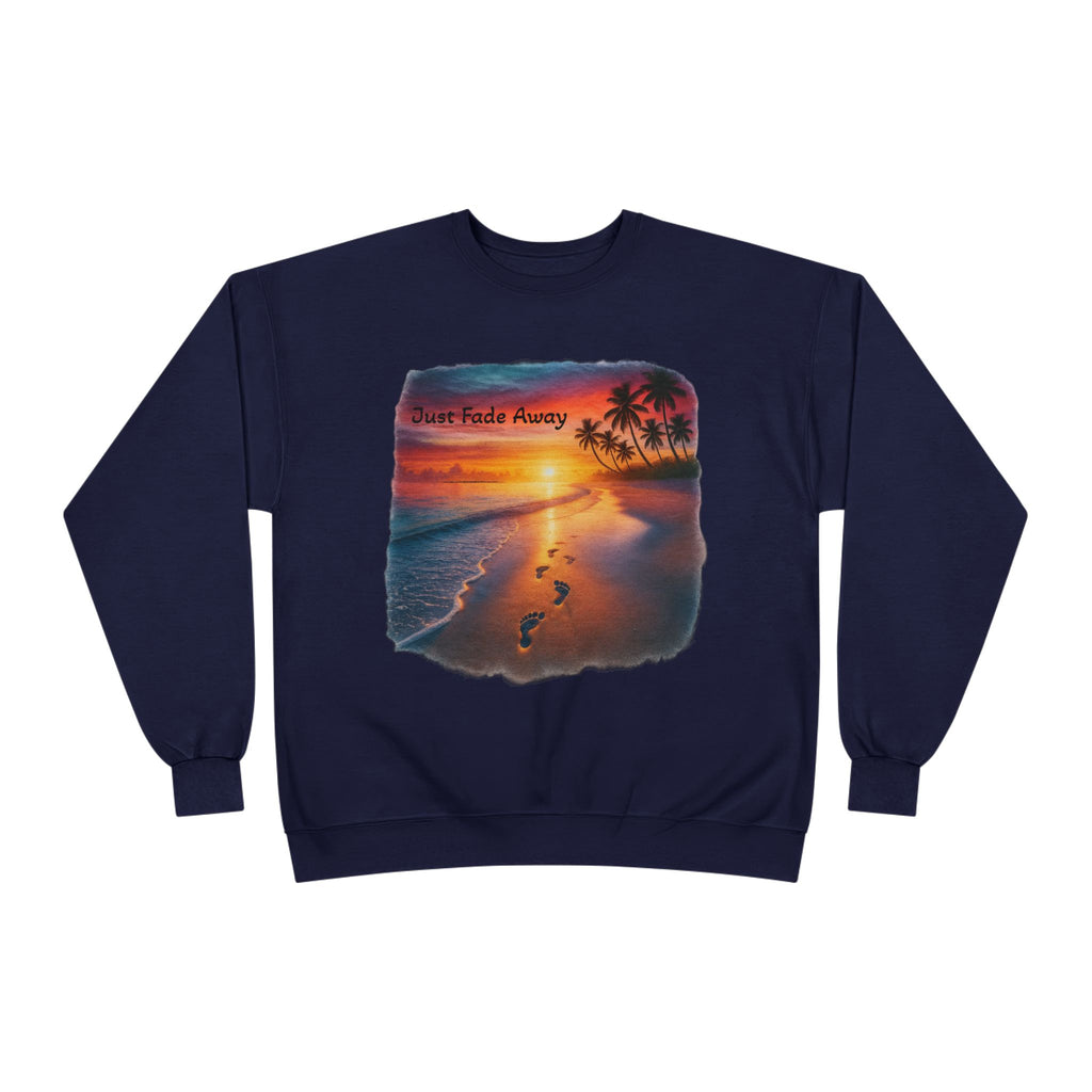 Crewneck Sweatshirt — Sunset Beach "Footprints" Graphic