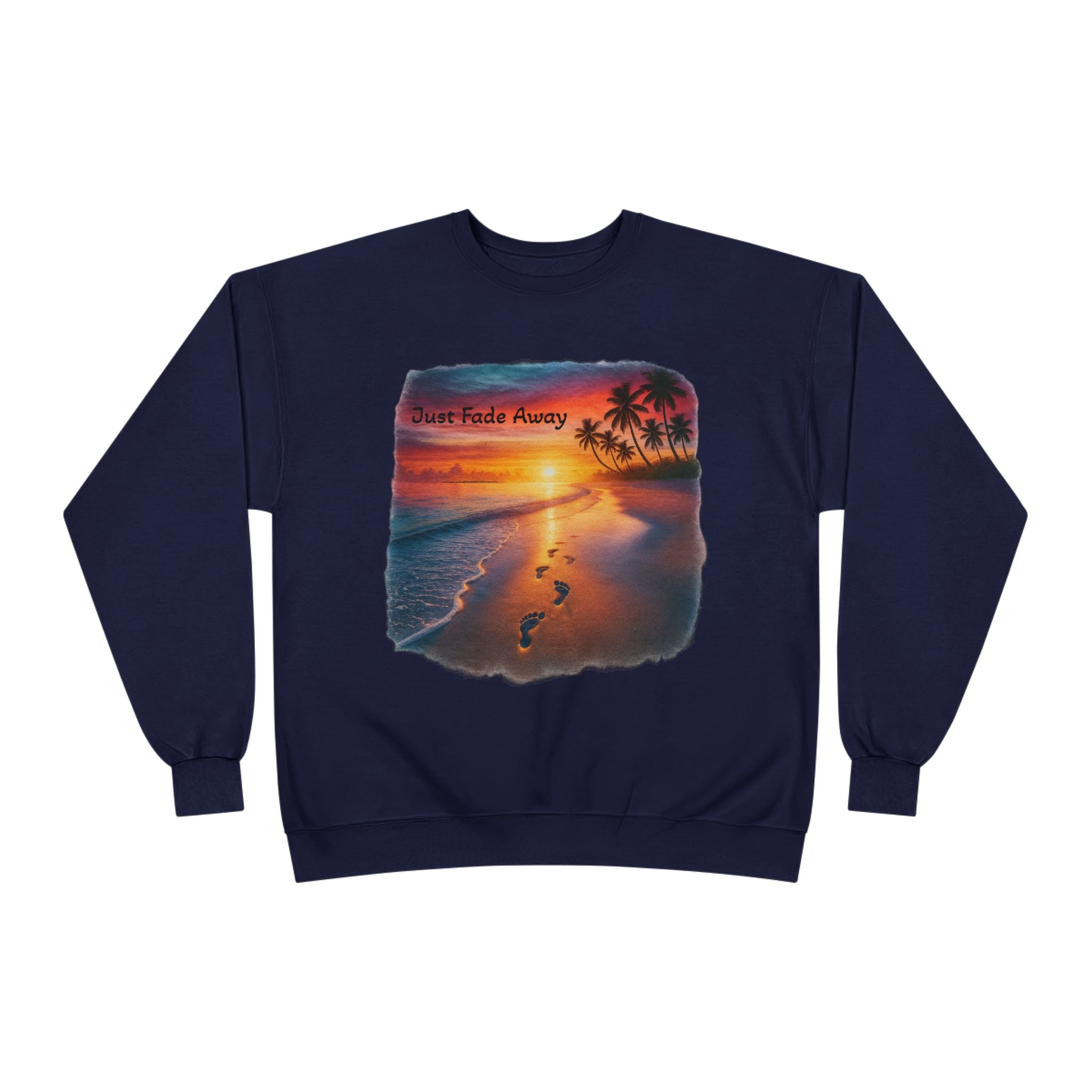 Crewneck Sweatshirt — Sunset Beach "Footprints" Graphic